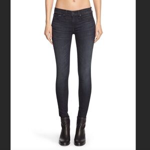 Rag & Bone mid-rise dark wash skinny jeans